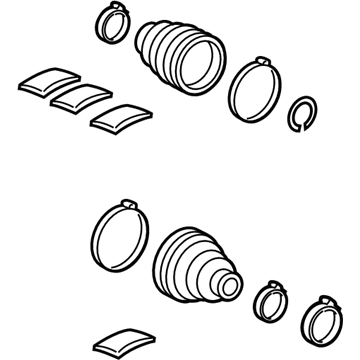 Lexus 04428-0W063 Boot Kit, Front Drive Shaft