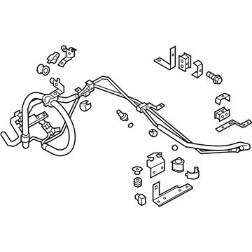 Infiniti 49710-1MC2A Power Steering Hose & Tube Set