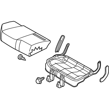 Nissan 88300-CA601 Cushion Assy-Rear Seat, RH