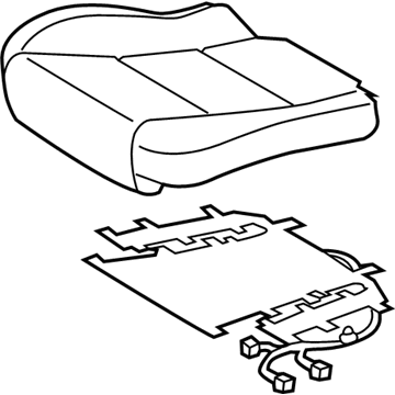 Lexus 71072-33K40-A2 Front Seat Cushion Cover Sub-Assembly, Left (For Separate Type)