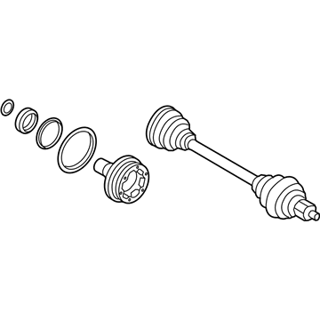 BMW 33-20-7-622-853 Cv Axle Assembly Rear Left