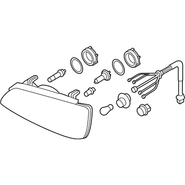 Hyundai 92102-2D550 Passenger Side Headlight Assembly Composite