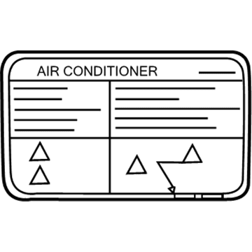 Nissan 27090-JA800 Label-Air Con