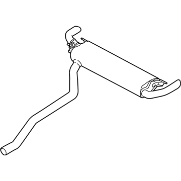 BMW 18-30-8-487-381 Rear Muffler With Exhaust Fl
