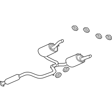 GM 19180850 Exhaust Muffler Assembly (W/ Exhaust Pipe & Tail Pipe)