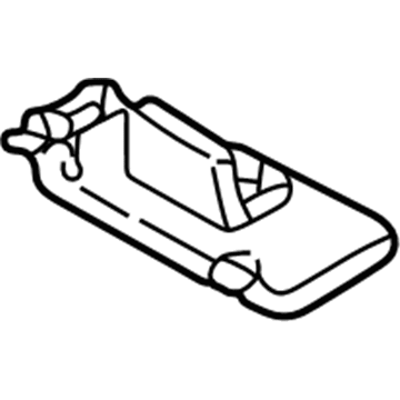 Acura 83230-S0X-A01ZD Sunvisor Assembly, Passenger Side (Seagull Gray) (Vanity Light)