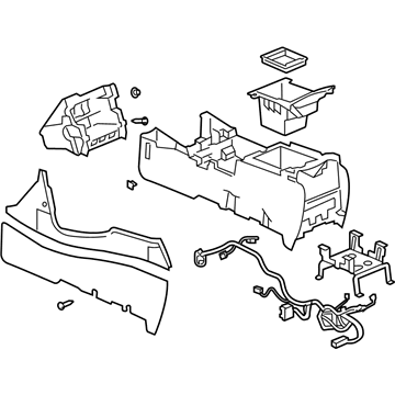 GM 88987012 Console, Front Floor *Pewter