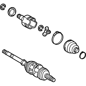 Lexus 43410-50040 Shaft Assembly, Front Drive