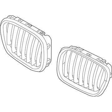 BMW 51-13-7-185-223 Grille, Front, Left