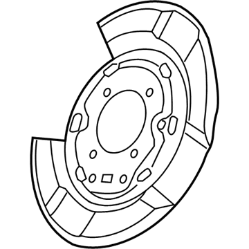 Acura 43120-SJA-003 Plate, Driver Side Brake Back