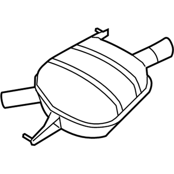 BMW 18-30-8-643-636 Rear Silencer, Right, With Exhaust Flap