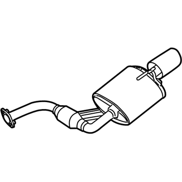 Nissan 20110-9N01A Exhaust, Main Muffler Assembly