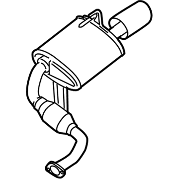 Nissan 20100-9N01A Exhaust, Main Muffler Assembly