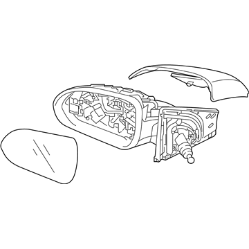 Kia 87620H9110 Outside Mirror Assembly