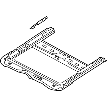 Nissan 91350-3JA2A Rail Assy-Sunroof