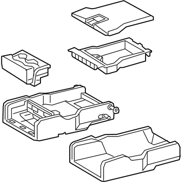 Lexus 72830-0E290-C4 Rear Seat Armrest Assembly, Center