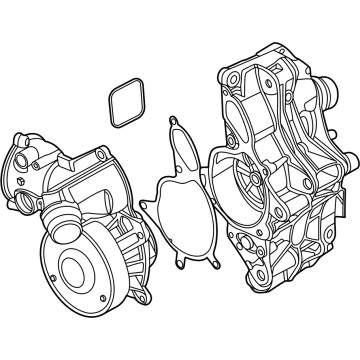 BMW 11-51-8-054-857 COOLANT PUMP WITH SUPPORT