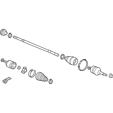 Honda 44305-SDR-A00 Driveshaft Assembly, Passenger Side