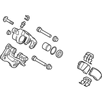 Kia 582102T600 Rear Wheel Brake Assembly, Left