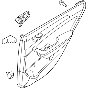 Hyundai 83306-C2000-PPB Panel Assembly-Rear Door Trim, RH