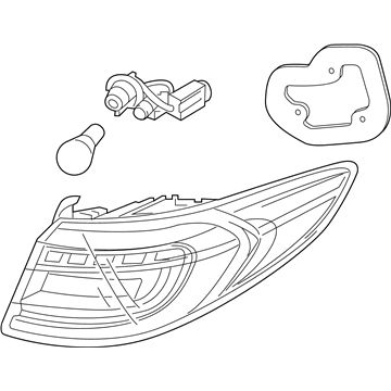 Hyundai 92402-E6120 Lamp Assembly-Rear Combination Outside, RH