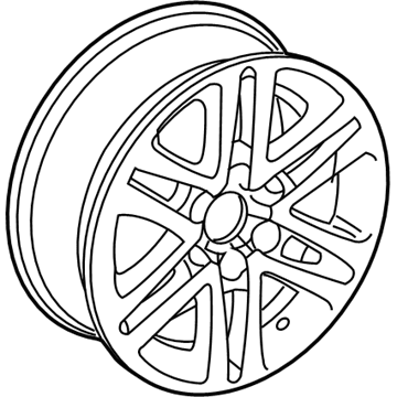 GM 9597953 Wheel Rim-18X7.5J 50Mm Outside 132X6Xm14 Bellcrank *Sparkle Slvr