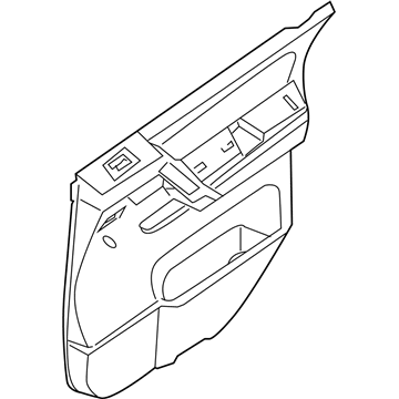 Nissan 82900-ZQ00A Finisher Assy-Rear Door, RH
