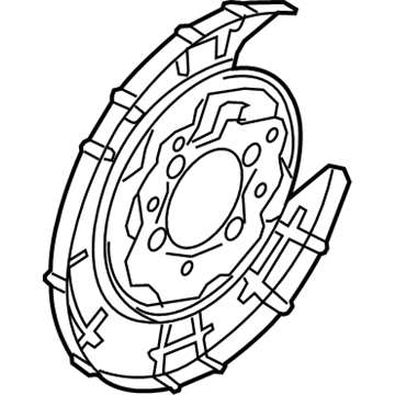 Kia 58252A9200 Rear Brake Plate Assembly