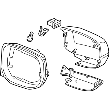 Honda 76255-TM8-E01ZC Housing Set, L. *NH700M* (ALABASTER SILVER METALLIC)