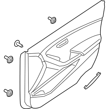 Hyundai 82307-A5110-RYD Panel Assembly-Front Door Trim, LH