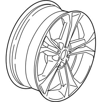 BMW 36-11-6-876-918 Light Alloy Disc Wheel Reflexsilber