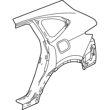 Acura 04636-TYA-A00ZZ Panel Set Right, Rear Out