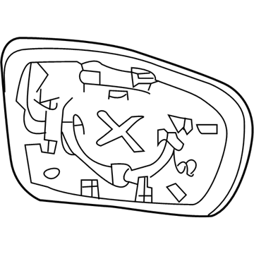Nissan 96366-JF30A Glass-Mirror, LH