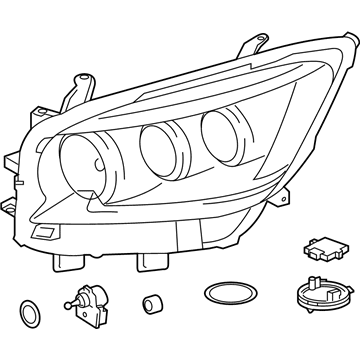 Lexus 81145-60G21 Headlamp Unit With Gas