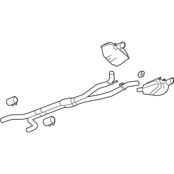 GM 22888005 Exhaust Muffler Assembly (W/ Exhaust Pipe & Tail Pipe)