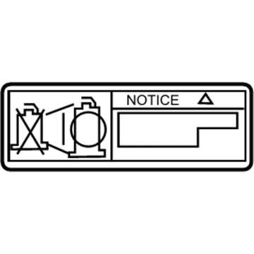 Toyota 11289-31010 Label, Spark Plug Notice