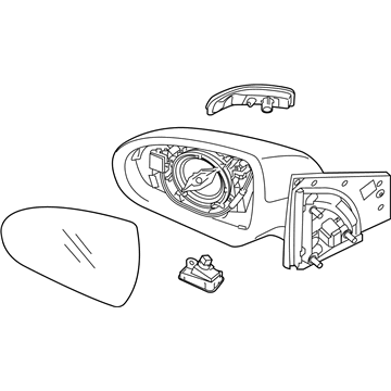 Hyundai 87610-G7020 Mirror Assembly-Outside Rear View, LH