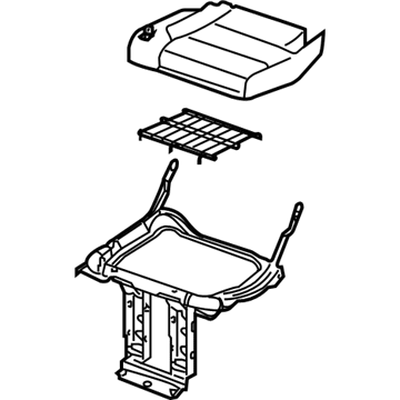 Nissan 89300-ZQ00B Cushion Assembly - 3RD Seat, RH