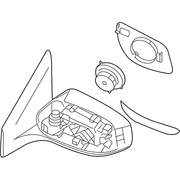 Nissan 96302-3SG0D Mirror Assembly-Door, LH