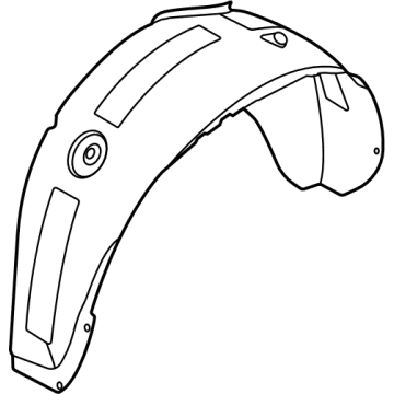 Kia 86822Q5000 Guard-Rear Wheel, RH