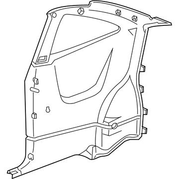 GM 22725290 Panel Asm-Quarter Trim *Graphite