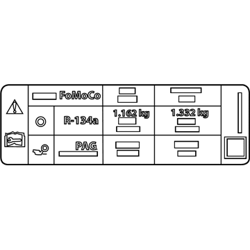 Ford DB5Z-5400014-A Air Bag Label