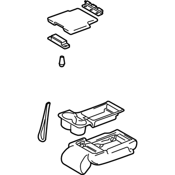 Infiniti 88700-6WY0B Rear Seat Armrest Assembly