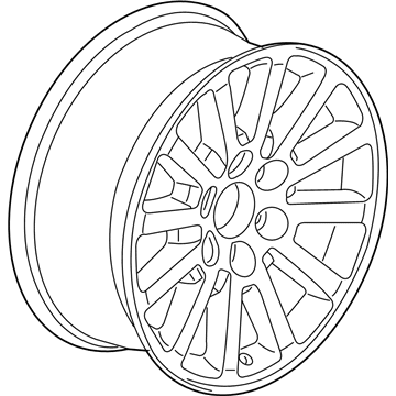 GM 19300989 22X9-Inch Aluminum 8-Spoke Wheel Rim In Chrome