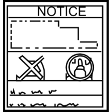 Lexus 11289-50010 Label, Spark Plug Notice