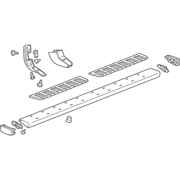 GM 84106507 Crew Cab 6-Inch Rectangular Assist Steps in Chrome