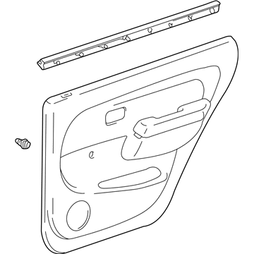 Toyota 67630-35360-E5 Board Sub-Assy, Rear Door Trim, RH