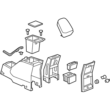 GM 20832906 Compartment, Front Floor Rear Console (W/ Armrest)