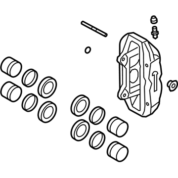 Hyundai 58310-2MA10 Caliper Kit-Rear Brake, LH