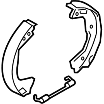 Hyundai 58305-2MA00 Shoe & Lining Kit-Rear Parking Brake